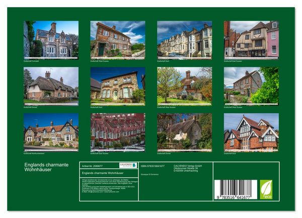 Produktbild: Englands charmante Wohnh&auml;user (Wandkalender 2026 DIN A4 quer), CALVENDO Monatskalender