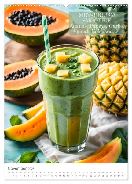 Produktbild: Vitamine im Glas - Gesunde Smoothie Kreationen (Wandkalender 2026 DIN A2 hoch), CALVENDO Monatskalender