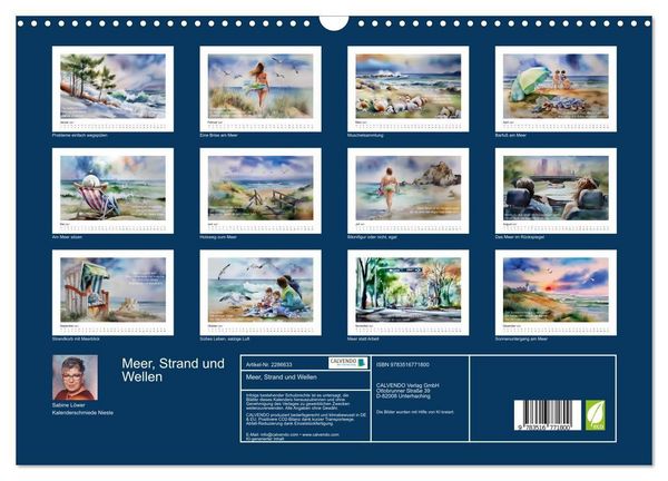 Produktbild: Meer, Strand und Wellen (Wandkalender 2027 DIN A3 quer), CALVENDO Monatskalender