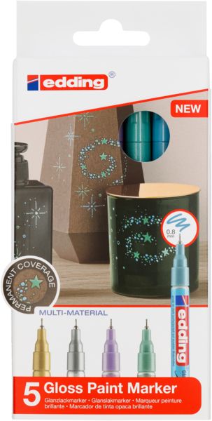 Produktbild: edding 780 Glanzlackmarker 5er Set spezial