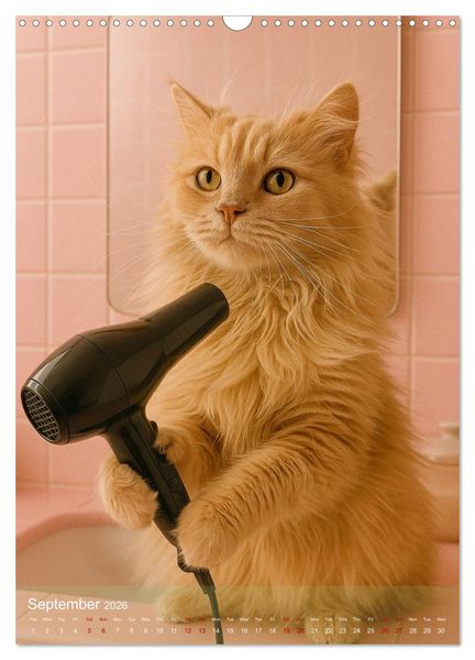 Produktbild: Funny Bathroom Moments &ndash; Animals with Style and Bubbles (Wall Calendar 2026 DIN A3 portrait), CALVENDO 12 Month Wall Calendar