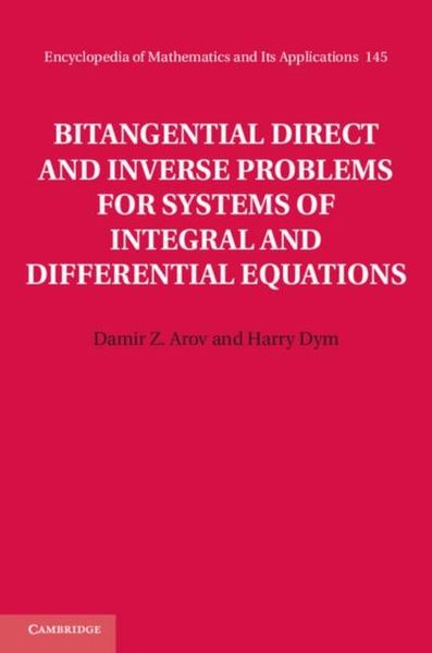 Produktbild: Bitangential Direct and Inverse Problems for Systems of Integral and Differential Equations