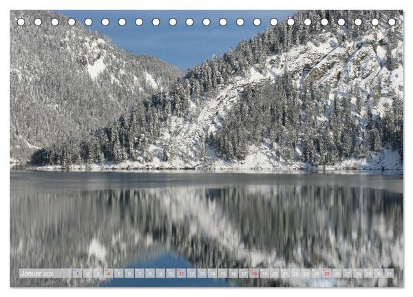 Produktbild: Der Sylvenstein - Impressionen eines Sees in Oberbayern (Tischkalender 2026 DIN A5 quer), CALVENDO Monatskalender