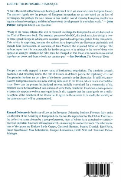 Produktbild: Europe: The Impossible Status Quo