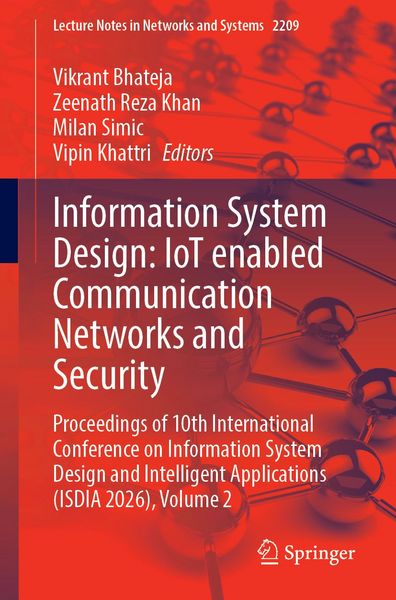 Produktbild: Information System Design: IoT enabled Communication Networks and Security
