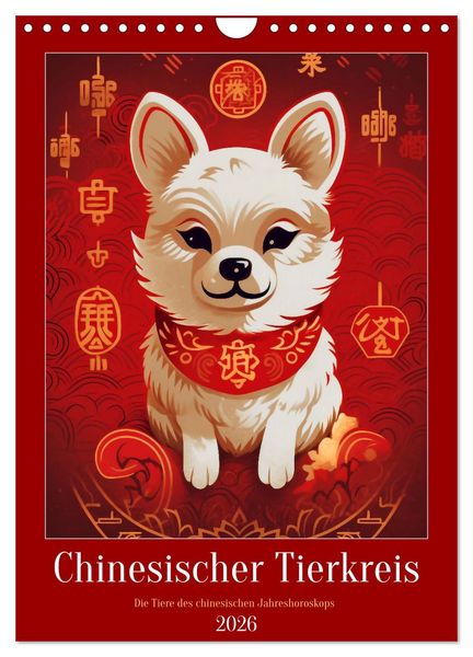 Produktbild: Chinesischer Tierkreis (Wandkalender 2026 DIN A4 hoch), CALVENDO Monatskalender