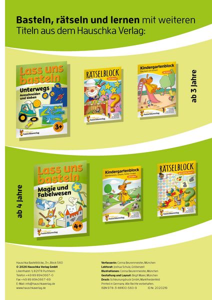 Produktbild: Lass uns basteln &ndash; Ausschneiden und kleben ab 3 Jahre &ndash; Einh&ouml;rner