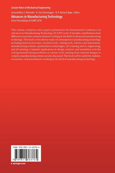 Produktbild: Advances in Manufacturing Technology