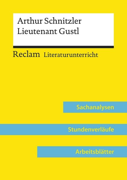 Produktbild: Arthur Schnitzler: Lieutenant Gustl  (Lehrerband)
