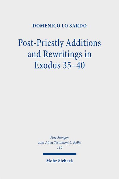 Produktbild: Post-Priestly Additions and Rewritings in Exodus 35-40