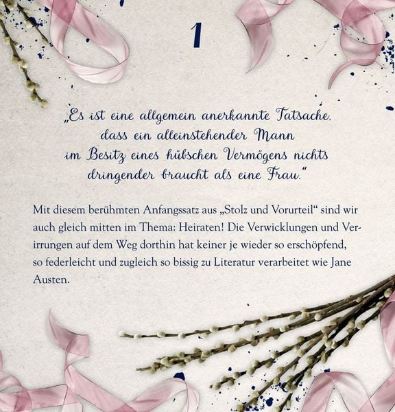 Zettelkalender - Weihnachten mit Jane Austen