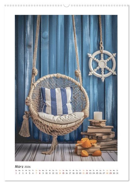 Produktbild: Maritimer Charme (Wandkalender 2026 DIN A2 hoch), CALVENDO Monatskalender