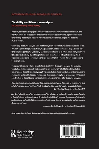 Produktbild: Disability and Discourse Analysis