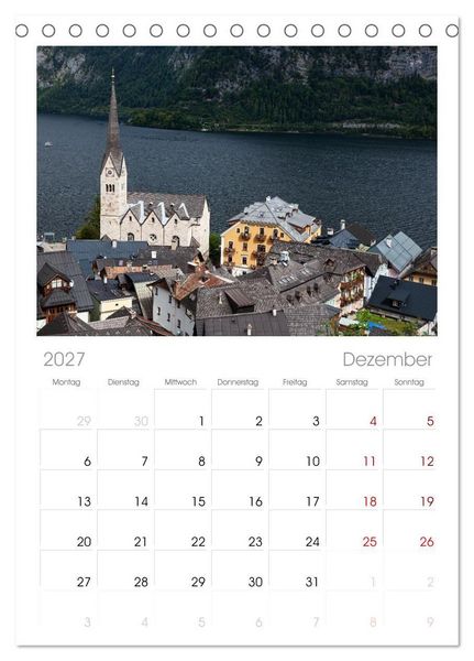 Produktbild: Tischplaner 2027 - Hallstatt und der Hallst&auml;tter See (A5 Tischkalender zum Aufstellen) CALVENDO