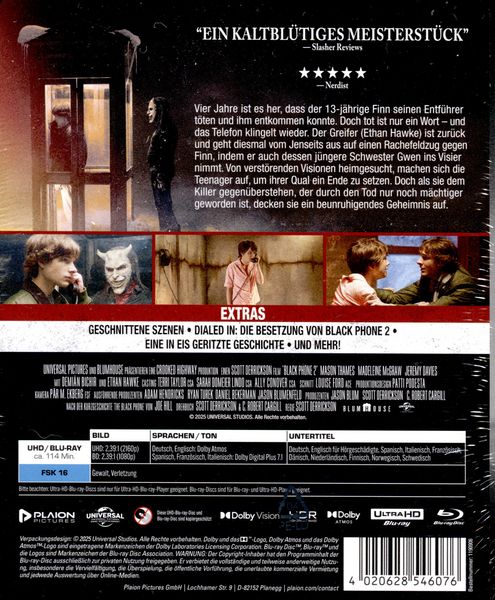 Produktbild: Black Phone 2 - Limitiertes Steelbook (4K-UHD + Blu-ray)
