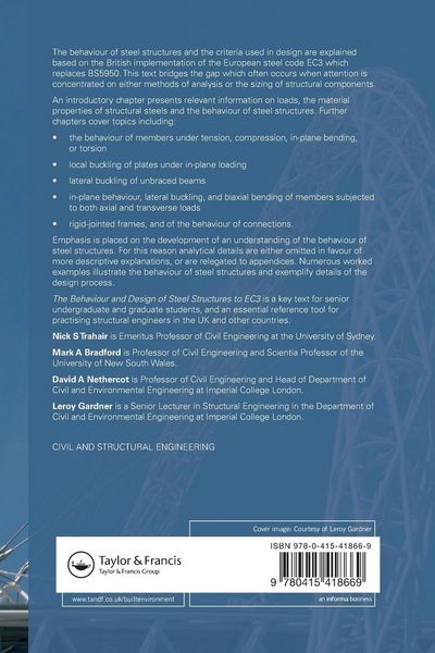 Produktbild: The Behaviour and Design of Steel Structures to EC3