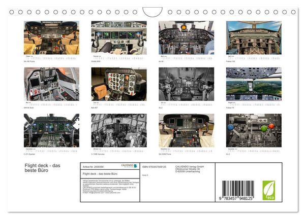 Produktbild: Flight deck - das beste B&uuml;ro (Wandkalender 2026 DIN A4 quer), CALVENDO Monatskalender
