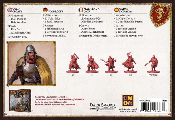 Produktbild: Song of Ice & Fire - Gold Cloaks (Goldr&ouml;cke) /EN/ES/FR