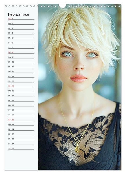 Produktbild: Kurzhaarschnitte. Zeitlose und sch&ouml;ne Schnitte f&uuml;r kurze Haare (Wandkalender 2026 DIN A3 hoch), CALVENDO Monatskalender
