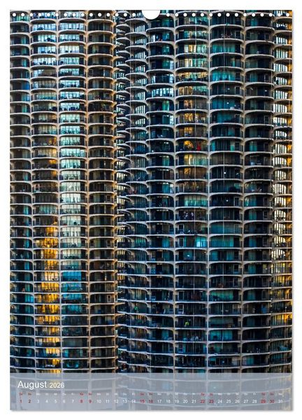 Produktbild: Architektur Facetten Chicago 2026 (Wandkalender 2026 DIN A3 hoch), CALVENDO Monatskalender