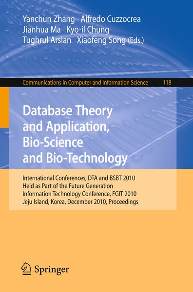 Produktbild: Database Theory and Application, Bio-Science and Bio-Technology