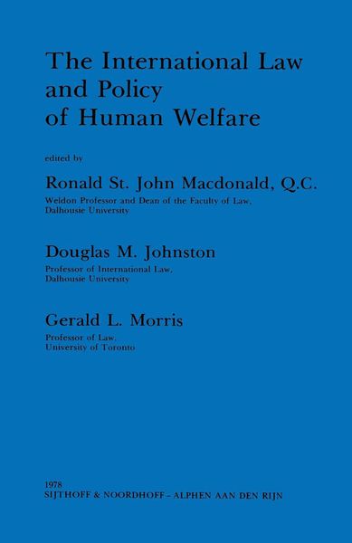 Produktbild: International Law and Policy of Human Welfare