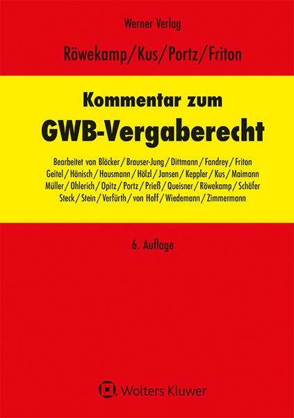 Produktbild: Kommentar zum GWB - Vergaberecht