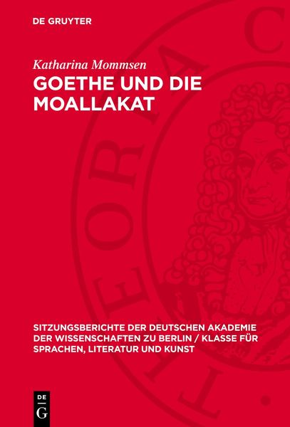Produktbild: Goethe und die Moallakat