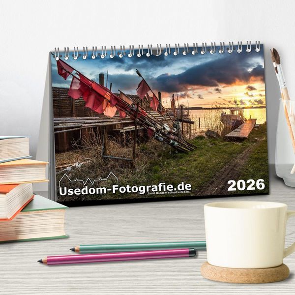 Produktbild: Usedom-Fotografie.de (Tischkalender 2026 DIN A5 quer), CALVENDO Monatskalender