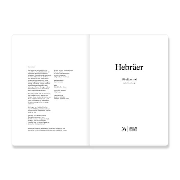 Produktbild: Hebr&auml;er (Bibeljournal)