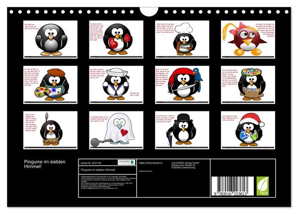 Produktbild: Pinguine im siebten Himmel! (Wandkalender 2026 DIN A4 quer), CALVENDO Monatskalender
