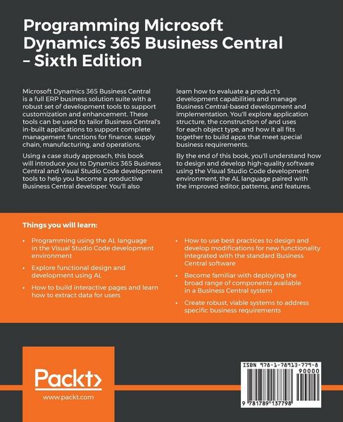 Produktbild: Programming Microsoft Dynamics 365 Business Central - Sixth Edition