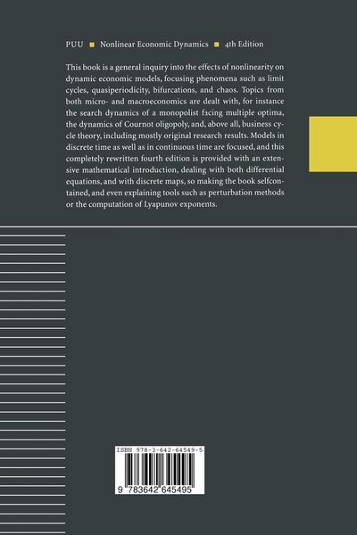 Produktbild: Nonlinear Economic Dynamics