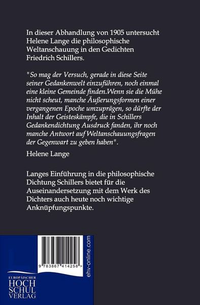 Produktbild: Schillers philosophische Gedichte