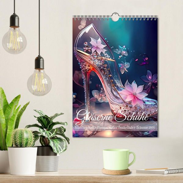 Produktbild: Gl&auml;serne Schuhe - M&auml;rchenhafte Pumps voller funkelnder Tr&auml;ume (Wandkalender 2026 DIN A4 hoch), CALVENDO Monatskalender