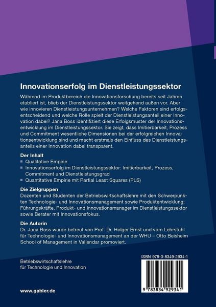 Produktbild: Innovationserfolg im Dienstleistungssektor