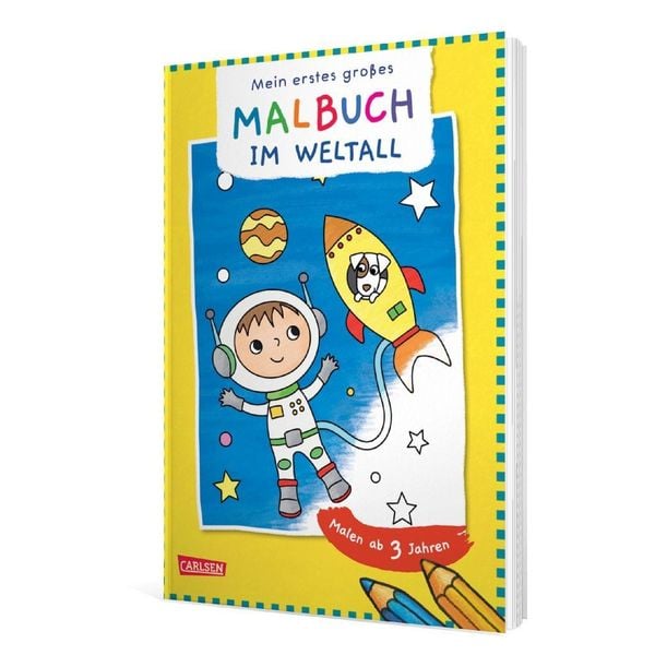 Produktbild: Ausmalbilder f&uuml;r Kita-Kinder: Mein erstes gro&szlig;es Malbuch: Im Weltall
