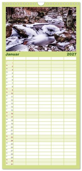 Produktbild: Familienplaner 2027 - Der Harz einfach magisch mit 5 Spalten (Wandkalender, 21 x 45 cm) CALVENDO