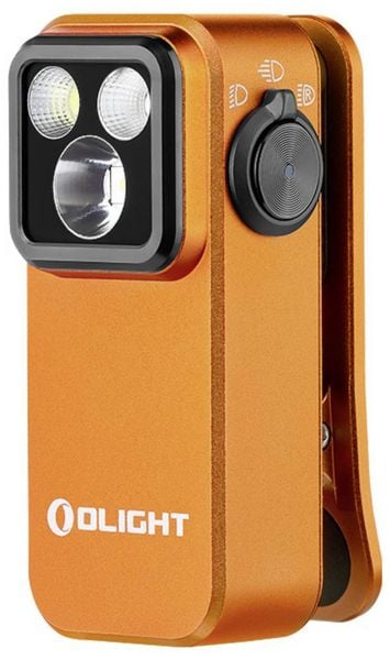 Produktbild: OLight Oclip Pro (Orange) Mini-Taschenlampe mit G&uuml;rtelclip 500lm 53g