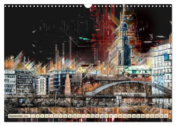 Produktbild: Hamburg abstrakt (Wandkalender 2026 DIN A3 quer), CALVENDO Monatskalender