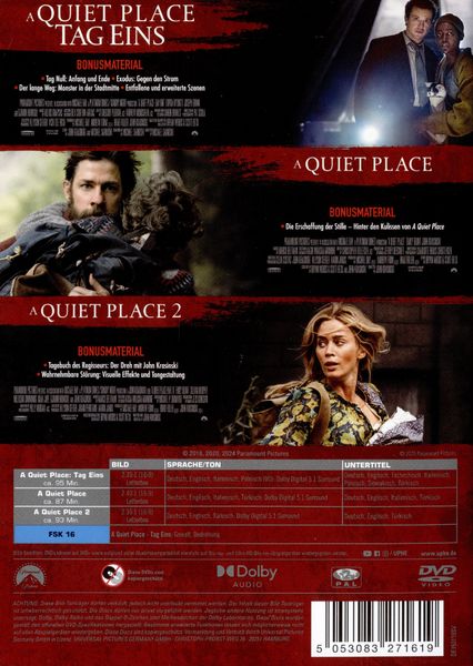 Produktbild: A Quiet Place - 3 Filme [3 DVDs]