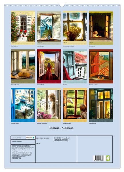 Produktbild: Einblicke - Ausblicke (Wandkalender 2026 DIN A2 hoch), CALVENDO Monatskalender
