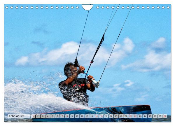 Produktbild: Kitesurfen - Action pur (Wandkalender 2026 DIN A4 quer), CALVENDO Monatskalender