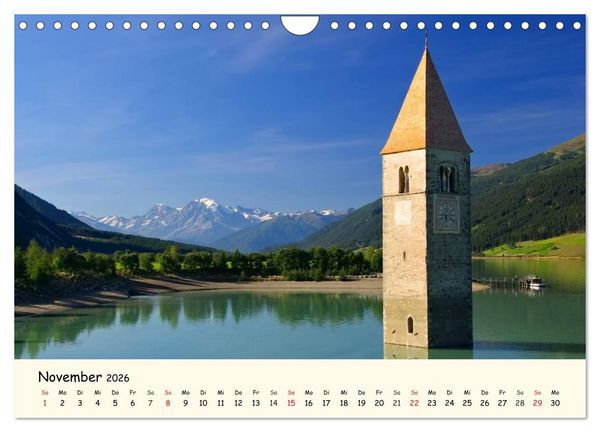 Produktbild: Vinschgau - Die Sonnenseite S&uuml;dtirols (Wandkalender 2026 DIN A4 quer), CALVENDO Monatskalender