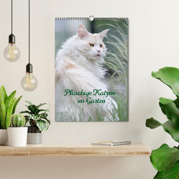 Produktbild: Pl&uuml;schige Katzen im Garten (Wandkalender 2026 DIN A3 hoch), CALVENDO Monatskalender