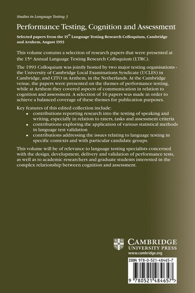 Produktbild: Performance Testing, Cognition and Assessment