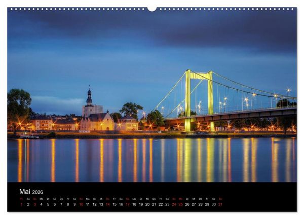 Produktbild: k&ouml;ln dunkel bunt - Die Stadt in anderem Licht! (hochwertiger Premium Wandkalender 2026 DIN A2 quer), Kunstdruck in Hochglanz