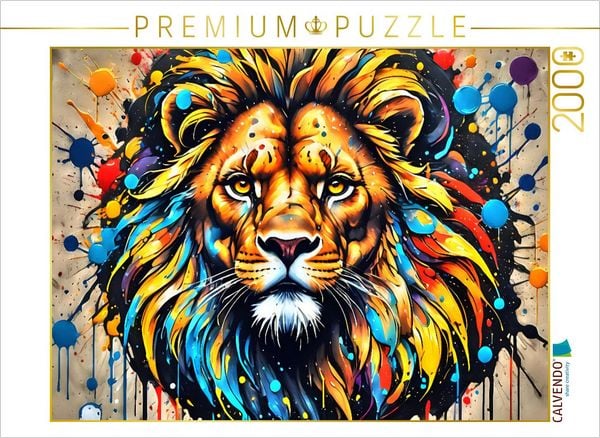 CALVENDO Puzzle Löwe | 2000 Teile Lege-Größe 90x67cm Foto-Puzzle für glückliche Stunden