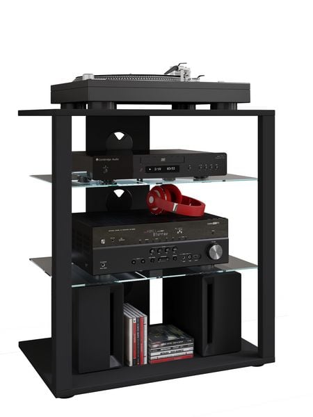 Produktbild: Hifi M&ouml;bel Rack Alu Glas Phono Mediaregal Folas