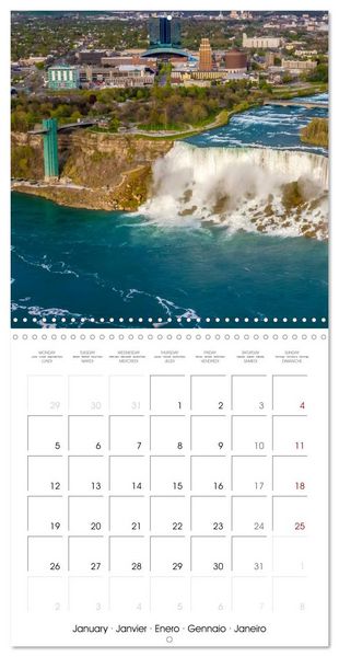 Produktbild: NIAGARA FALLS Idyllic impressions by day and night (Wall Calendar 2026 12 &times; 12 Inch) CALVENDO 12 Month Wall Calendar